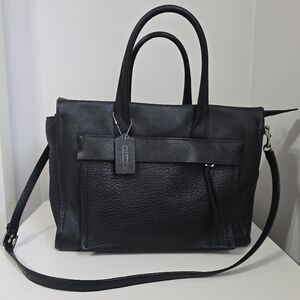 Coach Black Leather Shoulder Bag